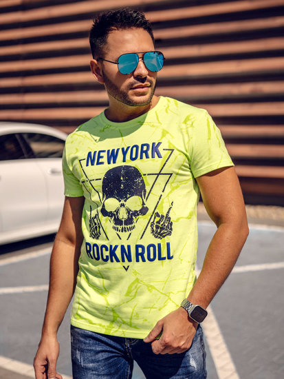 Men's Printed T-shirt Green-Neon Bolf Y70030A