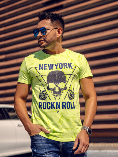 Men's Printed T-shirt Green-Neon Bolf Y70030A