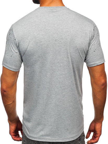 Men's Printed T-shirt Grey Bolf 14204