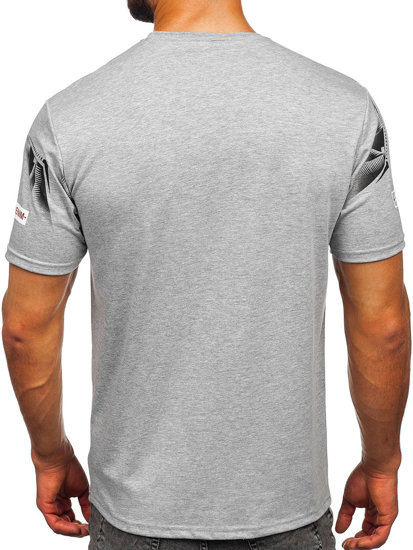 Men's Printed T-shirt Grey Bolf 14208