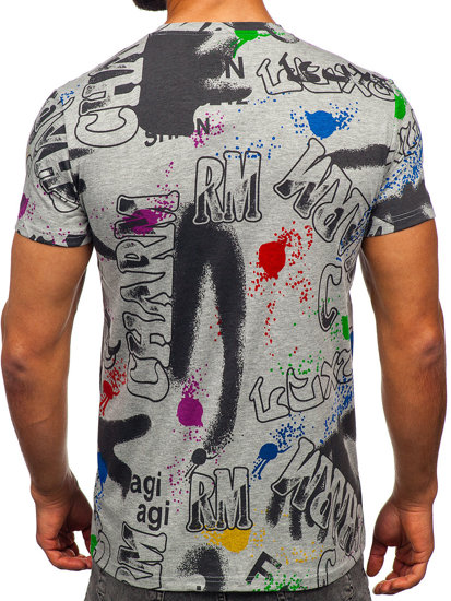 Men's Printed T-shirt Grey Bolf 8T967