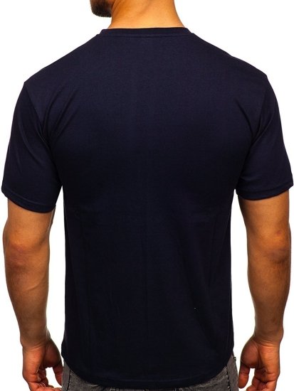 Men's Printed T-shirt Navy Blue Bolf 14333