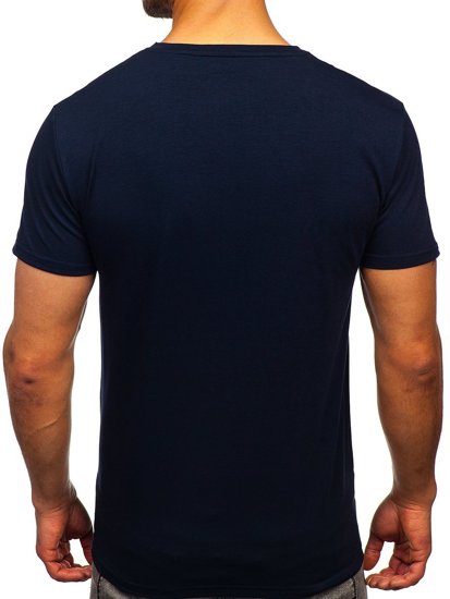 Men's Printed T-shirt Navy Blue Bolf Y70002