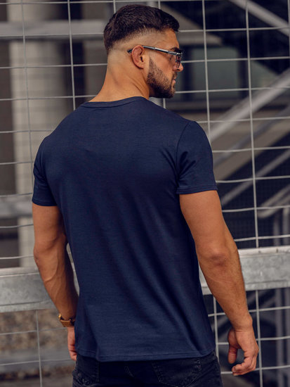 Men's Printed T-shirt Navy Blue Bolf Y70008A