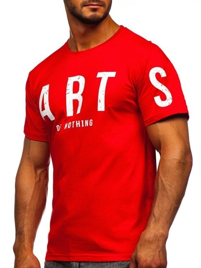 Men's Printed T-shirt Red Bolf 1180