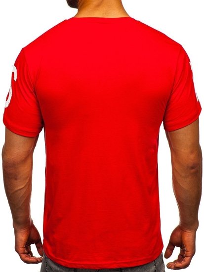 Men's Printed T-shirt Red Bolf 1180