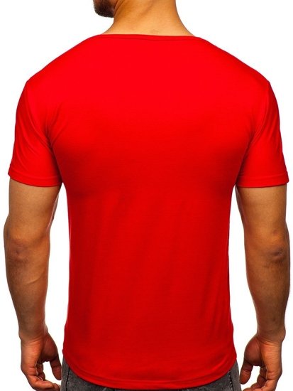 Men's Printed T-shirt Red Bolf KS2098