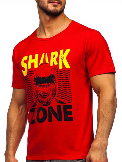 Men's Printed T-shirt Red Bolf KS2652