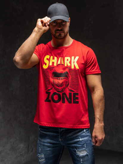 Men's Printed T-shirt Red Bolf KS2652