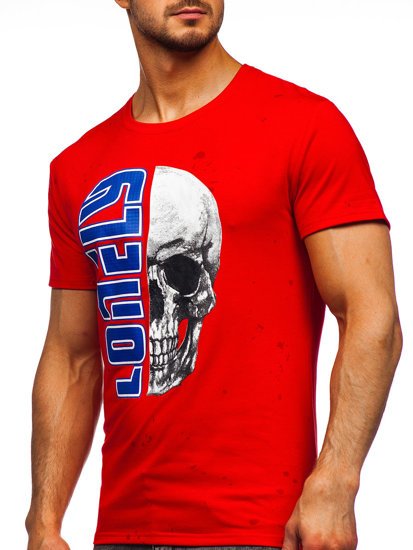 Men's Printed T-shirt Red Bolf Y70012