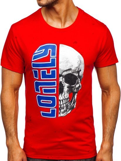 Men's Printed T-shirt Red Bolf Y70012