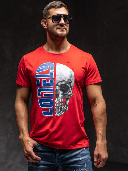 Men's Printed T-shirt Red Bolf Y70012