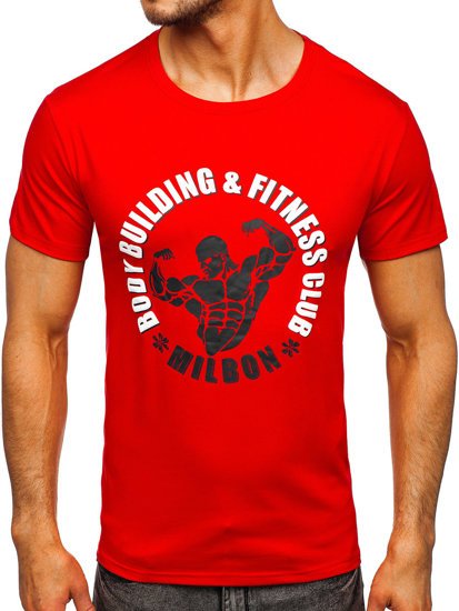 Men's Printed T-shirt Red Bolf Y70015