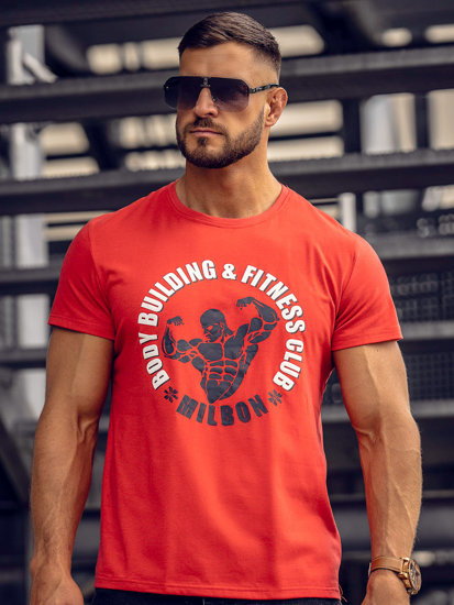 Men's Printed T-shirt Red Bolf Y70015A