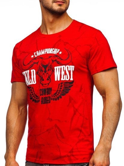 Men's Printed T-shirt Red Bolf Y70026