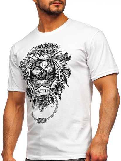 Men's Printed T-shirt White Bolf 0202