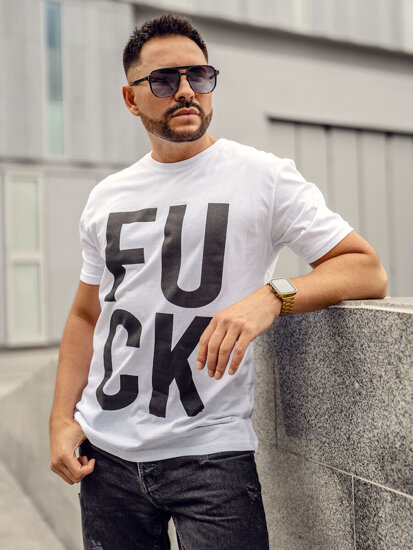 Men's Printed T-shirt White Bolf 1267A