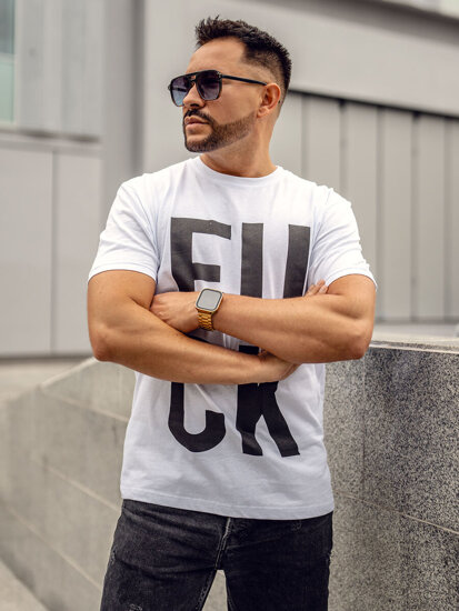 Men's Printed T-shirt White Bolf 1267A