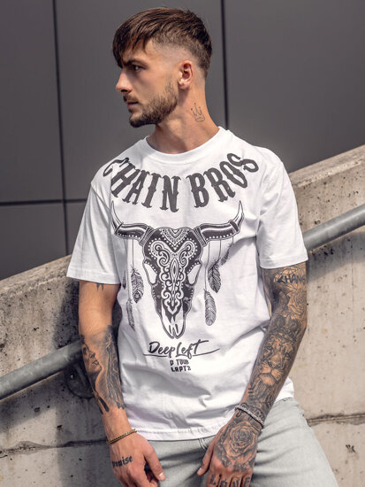 Men's Printed T-shirt White Bolf 142174