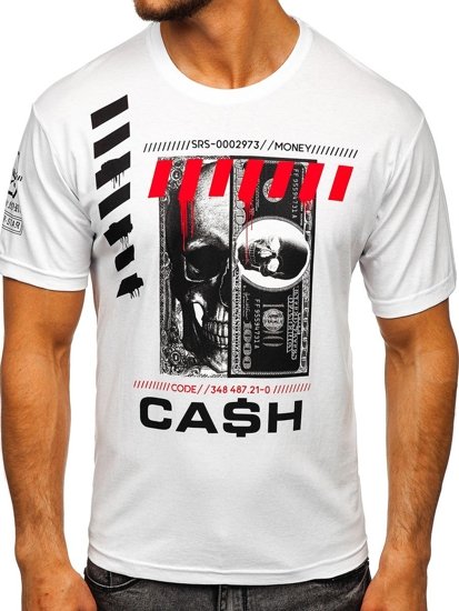 Men's Printed T-shirt White Bolf 14315