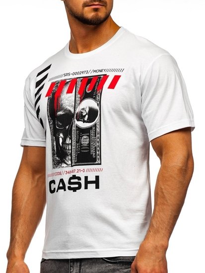 Men's Printed T-shirt White Bolf 14315