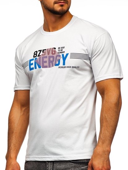 Men's Printed T-shirt White Bolf 14333