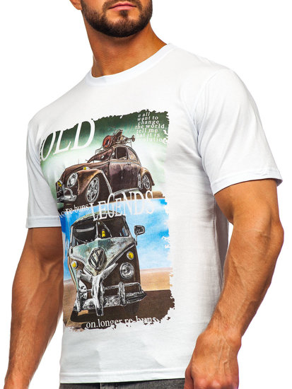 Men's Printed T-shirt White Bolf 14496