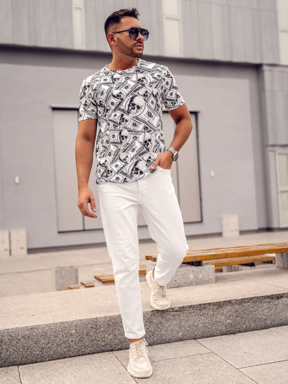 Men's Printed T-shirt White Bolf 14907A