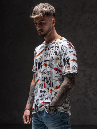 Men's Printed T-shirt White Bolf 14908