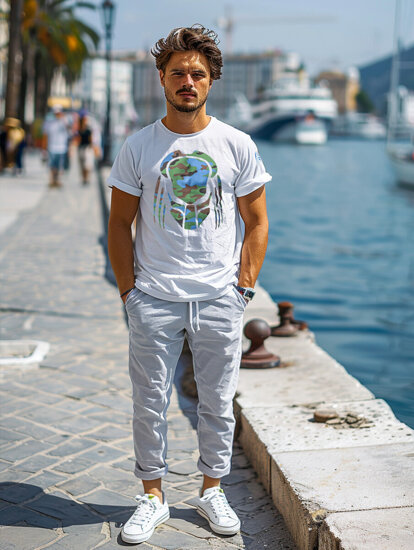 Men's Printed T-shirt White Bolf 192379-1