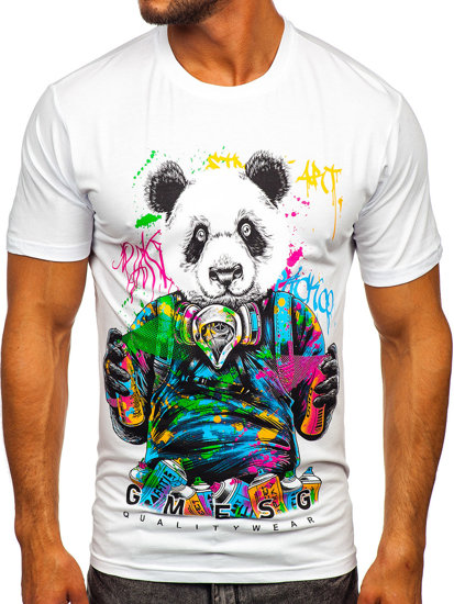 Men's Printed T-shirt White Bolf 2186