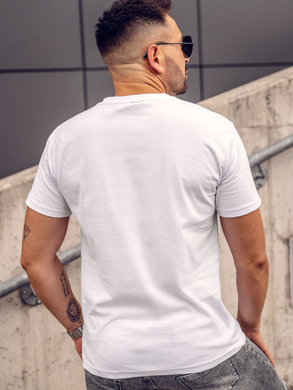 Men's Printed T-shirt White Bolf 2309A-1