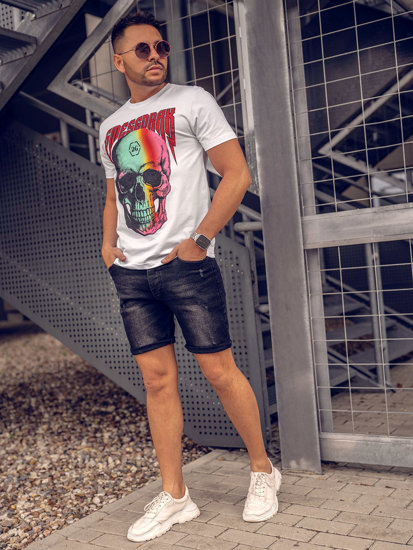 Men's Printed T-shirt White Bolf 2352