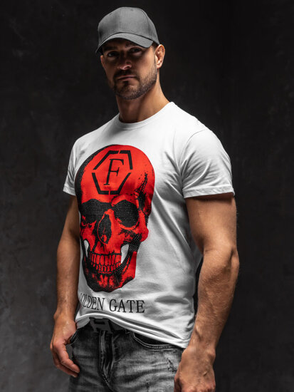 Men's Printed T-shirt White Bolf KS2106