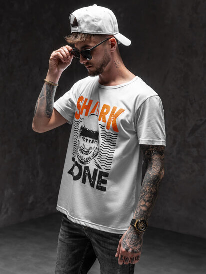 Men's Printed T-shirt White Bolf KS2652