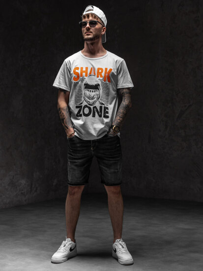 Men's Printed T-shirt White Bolf KS2652