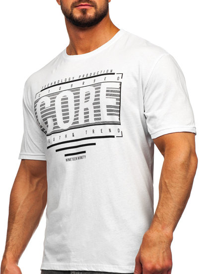 Men's Printed T-shirt White Bolf SS11071