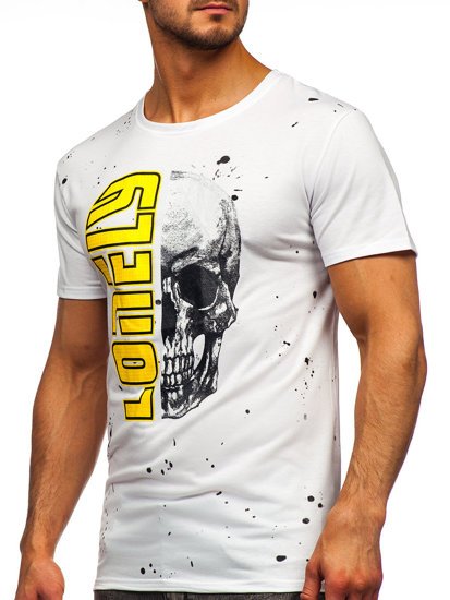 Men's Printed T-shirt White Bolf Y70001