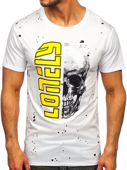 Men's Printed T-shirt White Bolf Y70001