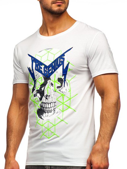 Men's Printed T-shirt White Bolf Y70002