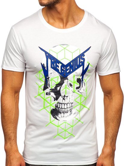 Men's Printed T-shirt White Bolf Y70002