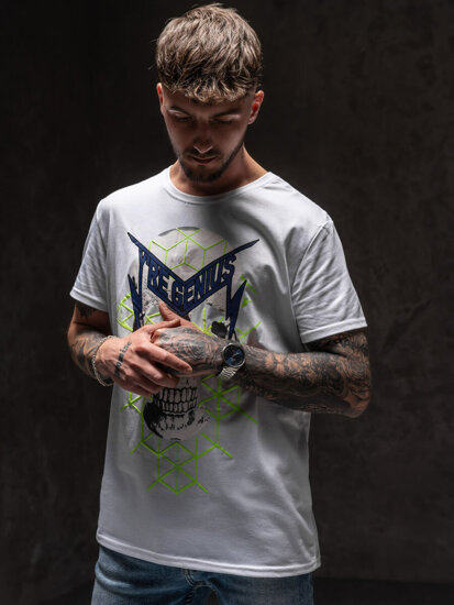 Men's Printed T-shirt White Bolf Y70002