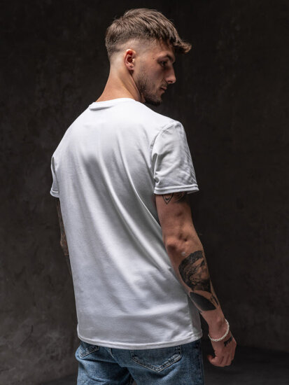 Men's Printed T-shirt White Bolf Y70002