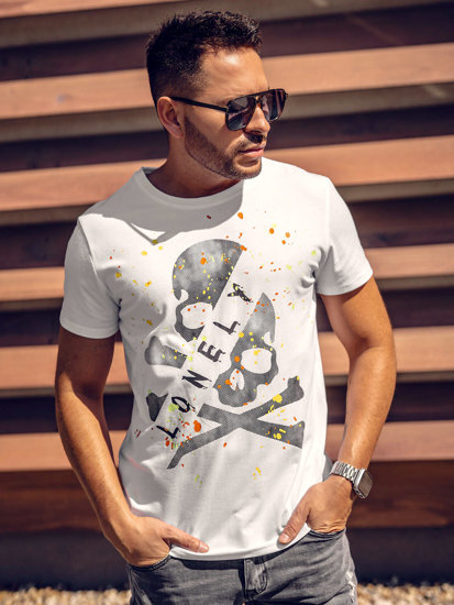 Men's Printed T-shirt White Bolf Y70008A