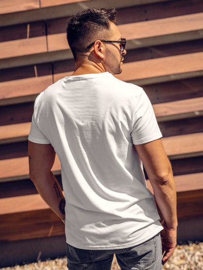 Men's Printed T-shirt White Bolf Y70008A