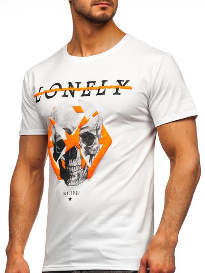 Men's Printed T-shirt White Bolf Y70011