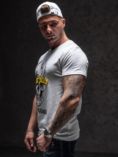 Men's Printed T-shirt White Bolf Y70012