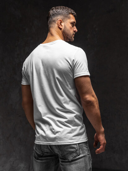 Men's Printed T-shirt White Bolf Y70013