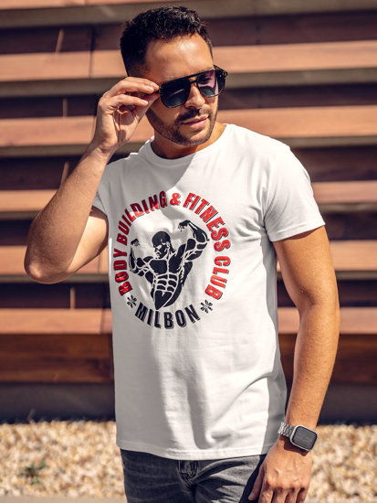 Men's Printed T-shirt White Bolf Y70015A