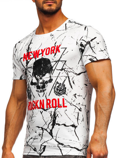 Men's Printed T-shirt White Bolf Y70030